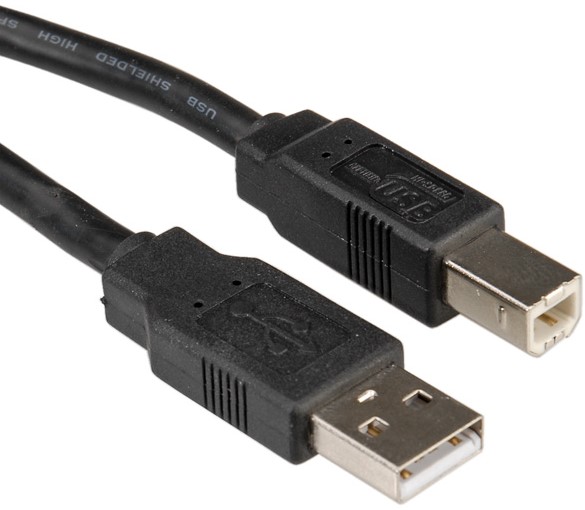 Stoffig Latijns zuiger Kabel USB 2.0 A-B 4,5 meter zwart DEKAS 2021