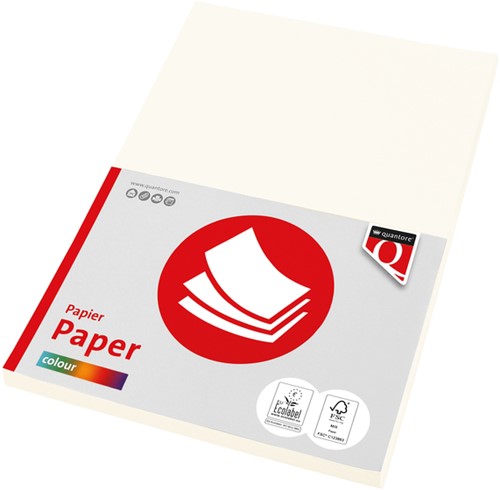 Kopieerpapier Quantore Colour A4 80gr roomwit 100 vel