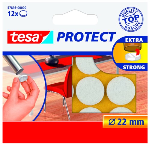 Beschermvilt Tesa antikras 57893 22mm rond wit