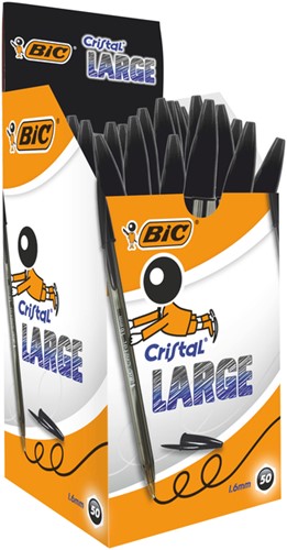 Balpen Bic Cristal Large zwart