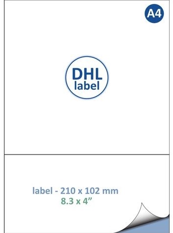 Etiket DHL IEZZY A4 1.000 vel 210x102mm 1000labels