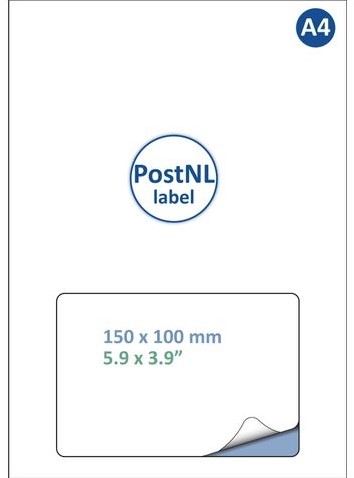 Etiket Post NL IEZZY A4 1.000vel 150x100mm 1000labels