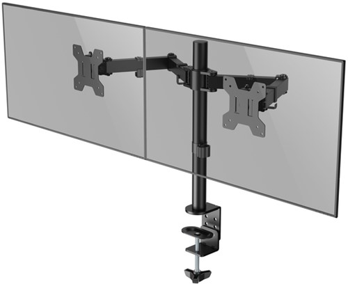 Monitorarm Quantore 2 schermen 17-27 inch zwart