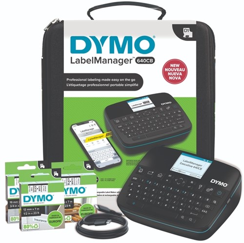 Labelprinter Dymo 640CB LabelManager Executive draagbaar qwerty zwart in koffer