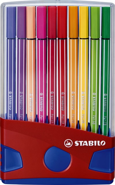 Viva Zeg opzij recept Viltstift STABILO Pen 68 ColorParade rood/blauw assorti pk/20 DEKAS 2021